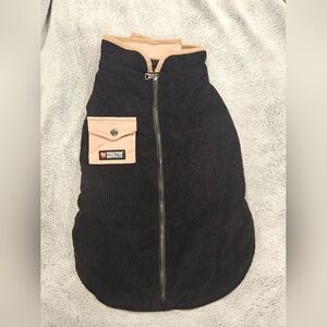 Black Dog Jacket with Beige Accents Size XL